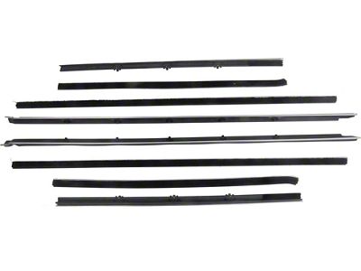 1960-1963 Ford Galaxie 500 Convertible Belt Weatherstrip Kit - Doors & Rear Quarter Windows - 8 Pieces