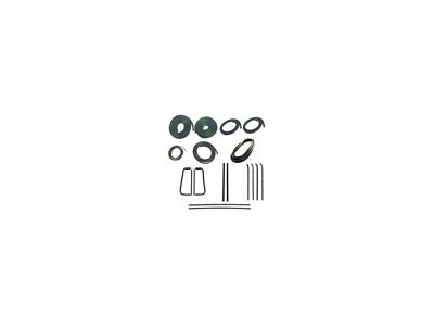 1960-1963 Chevy-GMC Truck Complete Weatherstrip Seal Kit - Models With Weatherstrip Trim Groove And Metal Framed Door Glass