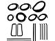 1960-1963 Chevy-GMC Truck Complete Weatherstrip Seal Kit - Models With Weatherstrip Trim Groove And Metal Framed Door Glass, Push-On Door Seals