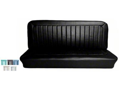 1960-1964 Chevy C10 Bench Seat Cover, Two -Tone Vinyl With Vertical Pleated Inserts, Distinctive Industries