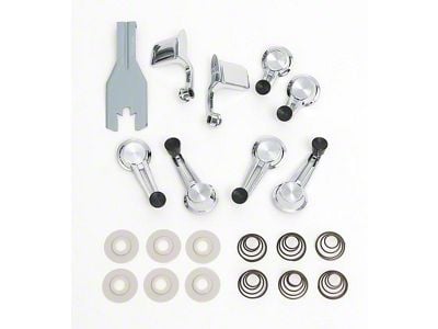 Delux Interior Door,Window & Vent Handle Kit,Impala,61-64