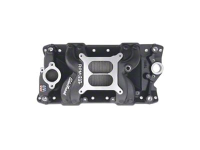 1963-1979 Nova Edelbrock 75013 Intake Manifold; Rpm Air-Gap; Small Block Chevy 262-400; Black