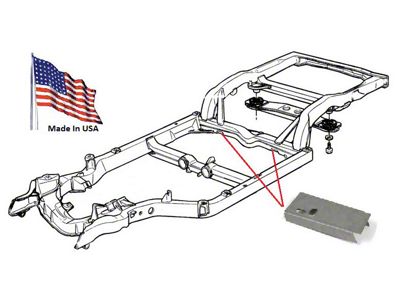 Corvette - 75-82 Rear Cross member Lower repair section 7 LH