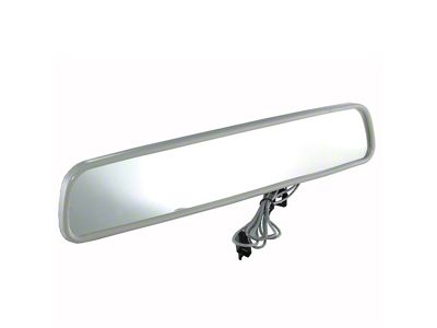 1963-1982 Corvette 12 Inside Rear View Mirror with Map Light, Silver