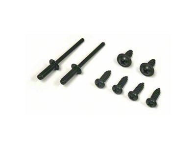 1963-67 Corvette Coupe Hinge Pillar Weatherstrip Black Rivet & Screw Kit