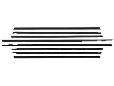 1963 Ford Galaxie 500XL 2 Door Hardtop Fastback Belt Weatherstrip Kit - Doors & Rear Quarter Windows - 8 Pieces