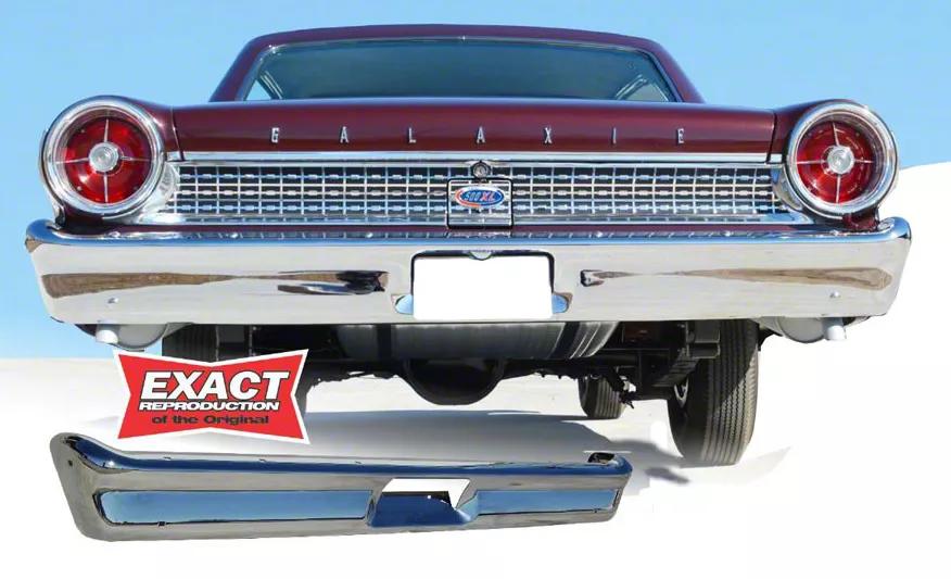 Ecklers Rear Bumper,Chrome,63 Galaxie