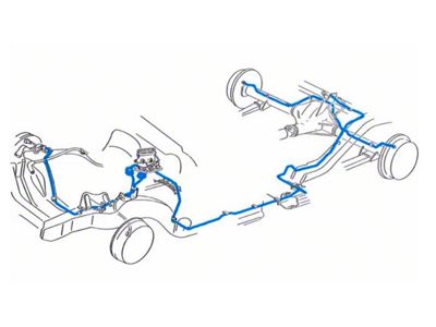 1963 Chevy-GMC Truck 2WD 1/2-Ton Standard Cab Shortbed Power Drum Brake Line Set 8pc, Stainless Steel