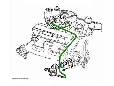 1964-1965 Buick Special/Skylark 300CID V8 2bbl Pump To Carb Line 1pc, Stainless Steel