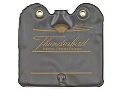 1964-1965 Ford Thunderbird Windshield Washer Bag, Black With Gold Letters, With Screw On Cap