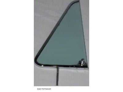 1964-1966 Chevy-GMC Truck Vent Window With Chrome Frame, Green Tint-Left