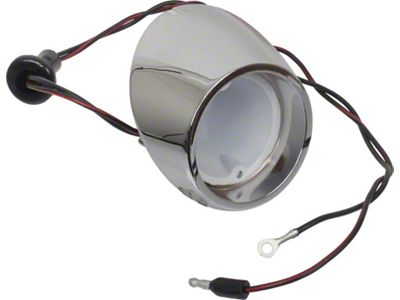 Backup Light Body & Socket/ Left Side/ 65-66 Mustang