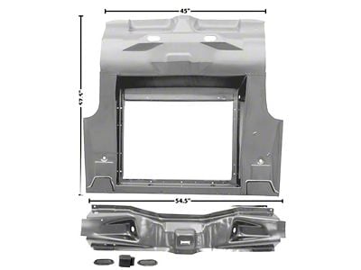 Trunk Floor/ Complete/ Coupe & Fb/ 64-66 Mustang