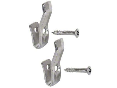 OPR 1964-1966 Mustang Coupe or Fastback Chrome Coat Hook Kit, 4 Pieces