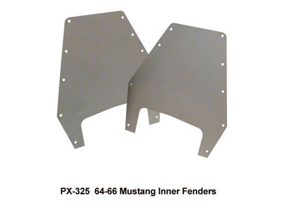 1964-1966 Mustang Inner Fender Panels with Hardware, Heidts PX-325