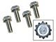 1964-1966 Mustang Upper Shock Mount Bolt Set with Integral Star Washers, Set of 4