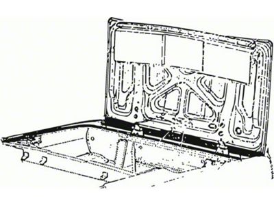 1964-1966 Ford Thunderbird Lower Back Panel Splash Shields, To Rear Bumper, With Metal Insert, Convertible