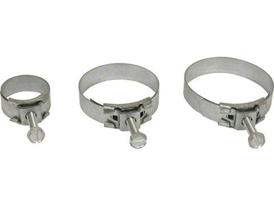 1964-1968 Radiator Hose Clamp Set, Tower Type, 10 Clamps