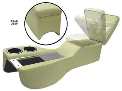 1964-1970 Mustang Coupe or Fastback Humphugger Cruiser Center Console for Cars without Console, Ivy Gold