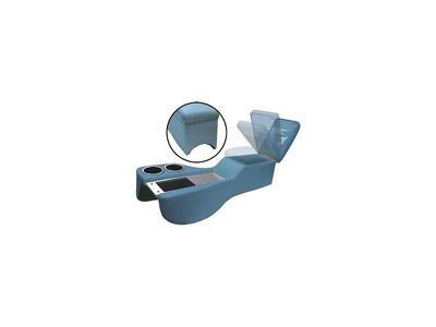 1964-1970 Mustang Coupe or Fastback Humphugger Cruiser Center Console for Cars without Console, Medium Blue