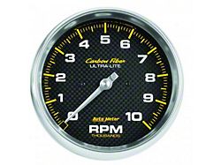 Auto Meter Carbon Fiber Series 5-Inch In-Dash Tachometer; 0-10000 RPM