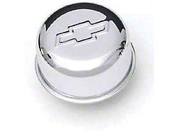 1964-1972 Chevelle Valve Cover Oil Filler Cap, Push-In, Bowtie Logo, Chrome