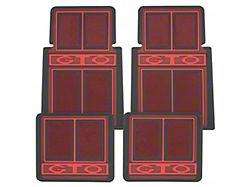 1964-1973 GTO Red Original Logo Design Floor Mats