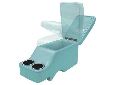 1964-1973 Mustang Convertible Humphugger Center Console for Cars without Console, Metallic Light Blue