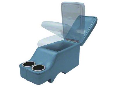 1964-1973 Mustang Convertible Humphugger Center Console for Cars without Console, Medium Blue