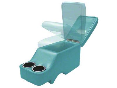 1964-1973 Mustang Convertible Humphugger Center Console for Cars without Console, Turquoise