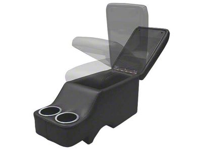 1964-1973 Mustang Convertible Humphugger Center Console for Cars without Console, Black