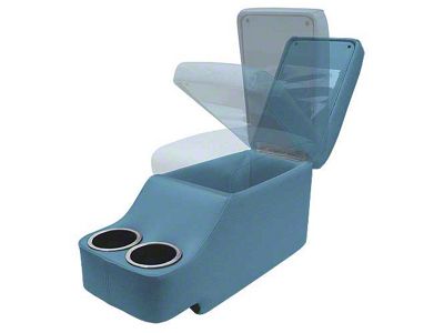 1964-1973 Mustang Coupe or Fastback Humphugger Center Console for Cars without Console, Medium Blue
