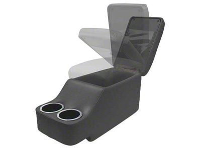 1964-1973 Mustang Coupe or Fastback Humphugger Center Console for Cars without Console, Black