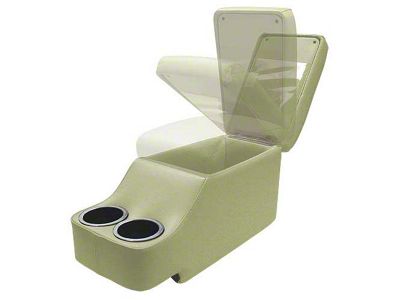 1964-1973 Mustang Coupe or Fastback Humphugger Center Console for Cars without Console, Ivy Gold