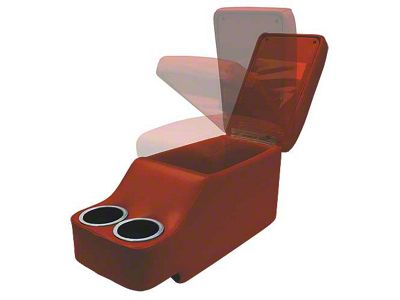 1964-1973 Mustang Coupe or Fastback Humphugger Center Console for Cars without Console, Maroon