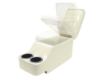 1964-1973 Mustang Coupe or Fastback Humphugger Center Console for Cars without Console, White