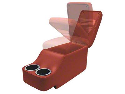1964-1973 Mustang Coupe or Fastback Humphugger Console for Cars without Console, Red
