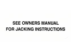 1964-1973 Mustang Jack Instruction Decal