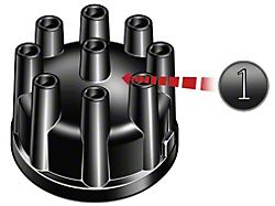 Distributor Cap; Black (64-73 V8 Mustang)