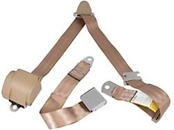 1964-1973 Mustang RetroBelt 3-Point Seat Belt Set, Tan