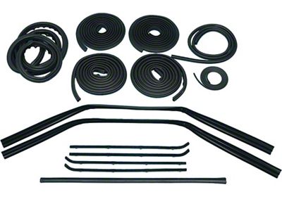 Weatherstrip Kit,Small Rr Glass,w/o S/S Molding,64-66