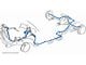 1964 Pontiac GTO/Tempest/LeMans Power Drum Full Brake Line Set 6pc, V8, Convertible, Side Port Master Cylinder, OE Steel