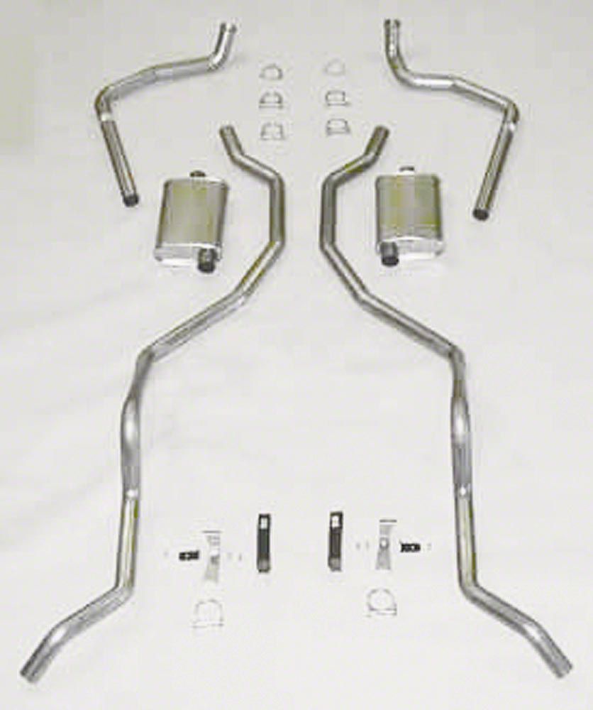 Ecklers Dual Turbo 2 1/2Exh Sys W/Stock 2 Manf,Stles,SB,65-66