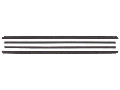 OPR 1965-1966 Mustang Early Fastback Inner and Outer Belt Weatherstrip Kit with Black Beads, 4 Pieces