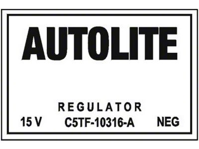 1965-1966 Mustang Voltage Regulator Decal