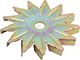 1965-1966 Ford Thunderbird Alternator Fan, Gold Zinc Dichromate, 13 Blades, Before 11/1/1969