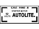 1965-1967 Mustang Starter Decal, Small Block V8