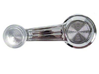 Window Crank with Clear Knob; Chrome (65-81 Blazer, C10, C15, C20, Jimmy, K10, K15, K20, Suburban)