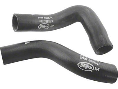 1965 Mustang Radiator Hose Set with Script, 289 V8