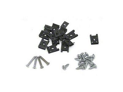 Rocker Molding Attachmt Hardware Set,w/Side Ext,66-67